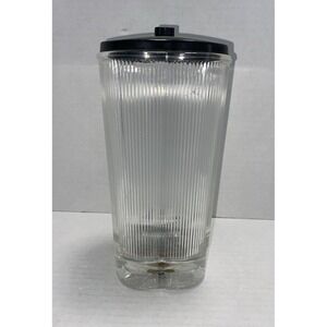 Vintage Pyrex Waring Blender Glass Ribbed 4 Leaf Clover Pitcher w/ Blade & Lid